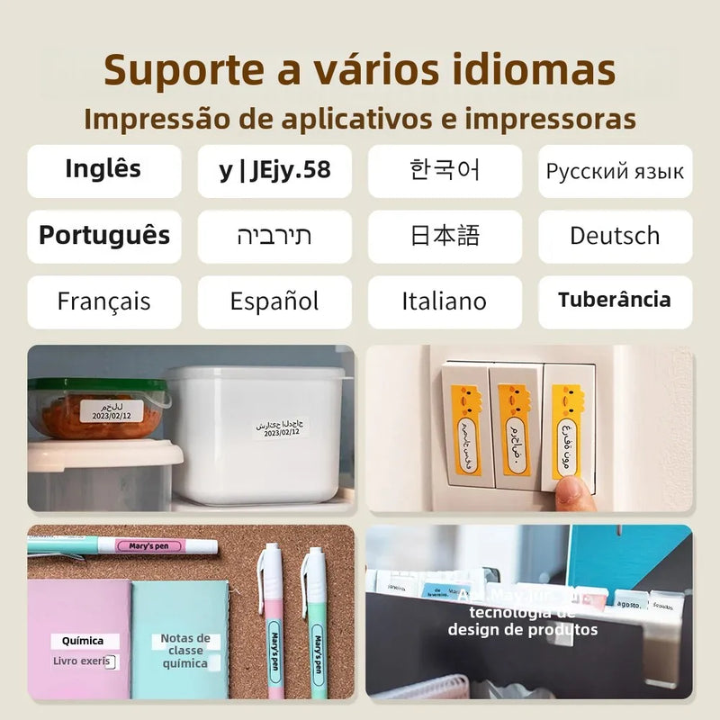 Mini impressora de adesivos