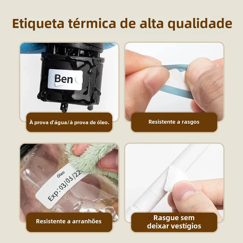 Mini impressora de adesivos