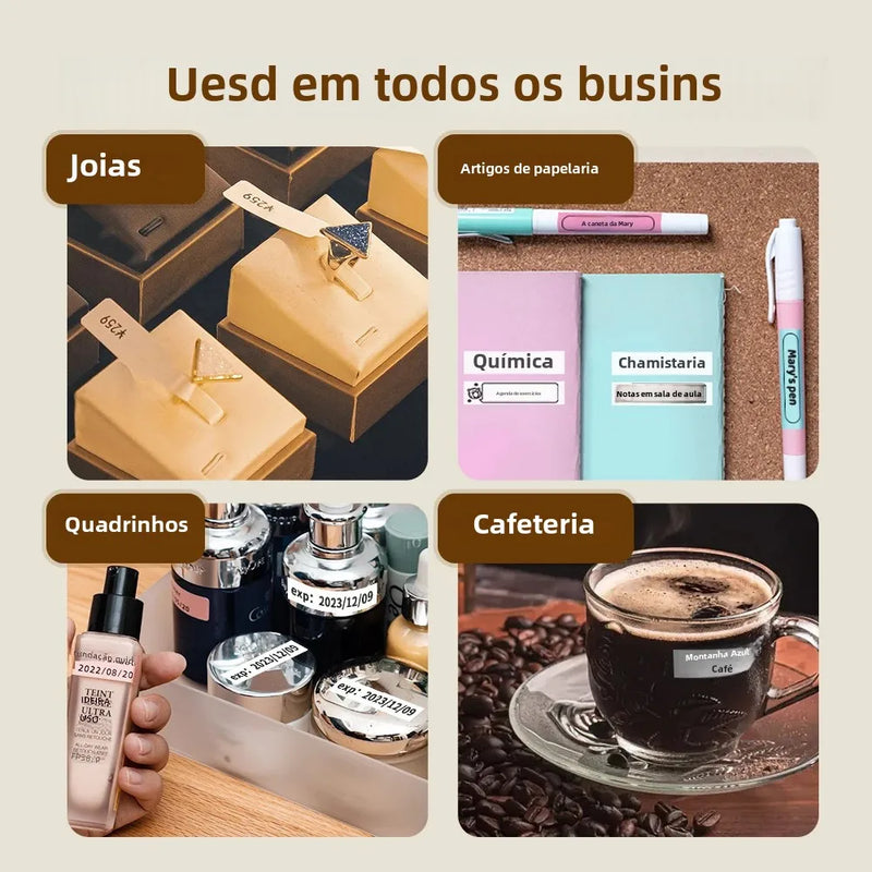 Mini impressora de adesivos