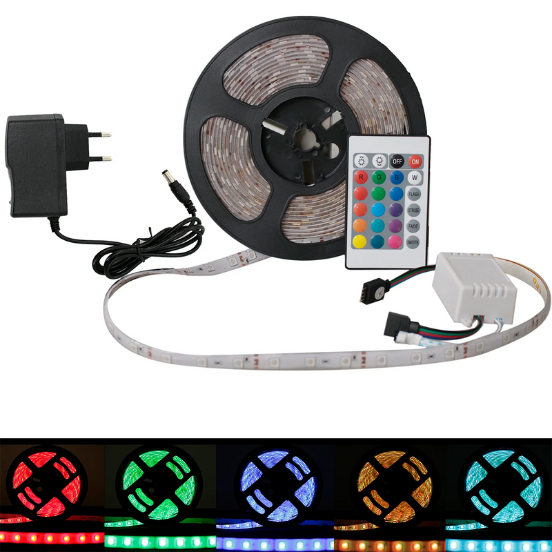 Fita led rgb com sensor de movimento e som